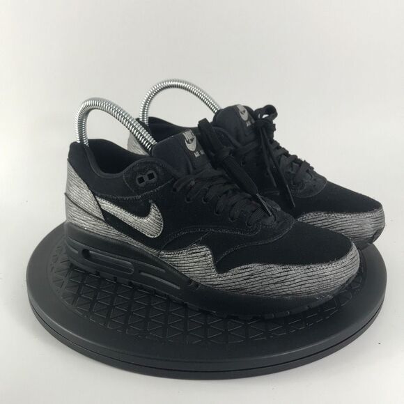 Nike Air Max 1 Premium Black Metallic Running Shoes 454746-005 Women’s Size 5.5 - Picture 3 of 12